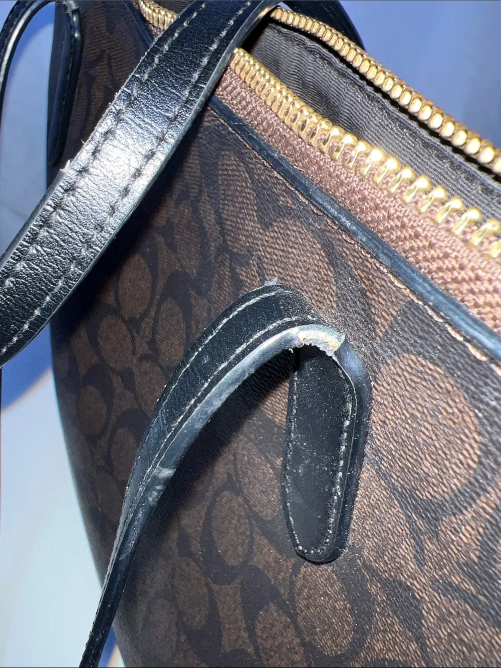 Coach 2020 Zip Top Tote Signature Canvas